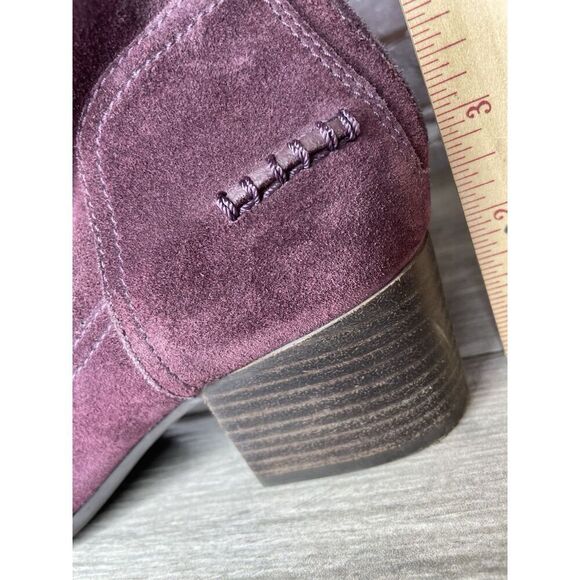 UGG Bandera Purple Plum Suede Back Zip Ankle Bootie Heel Boots Women 7M US/38EU - Picture 10 of 16